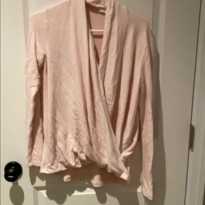 Anthropologie wrap fleece sweater, size medium